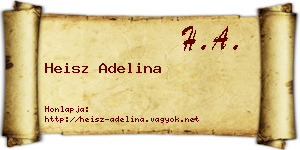 Heisz Adelina névjegykártya